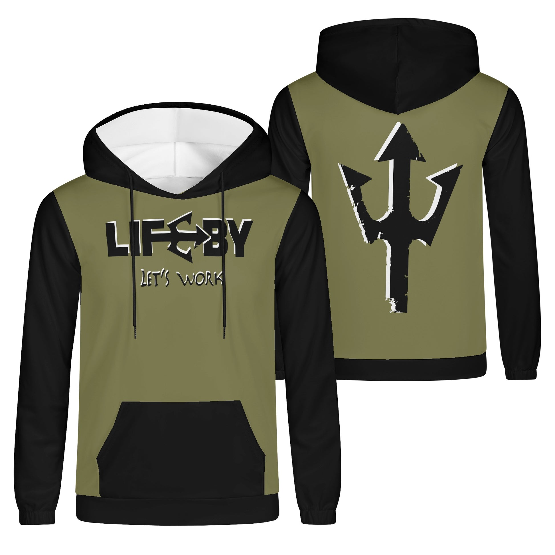 Men's Lightweight LifeBy Khaki Hoodie - LifeBy Fitness