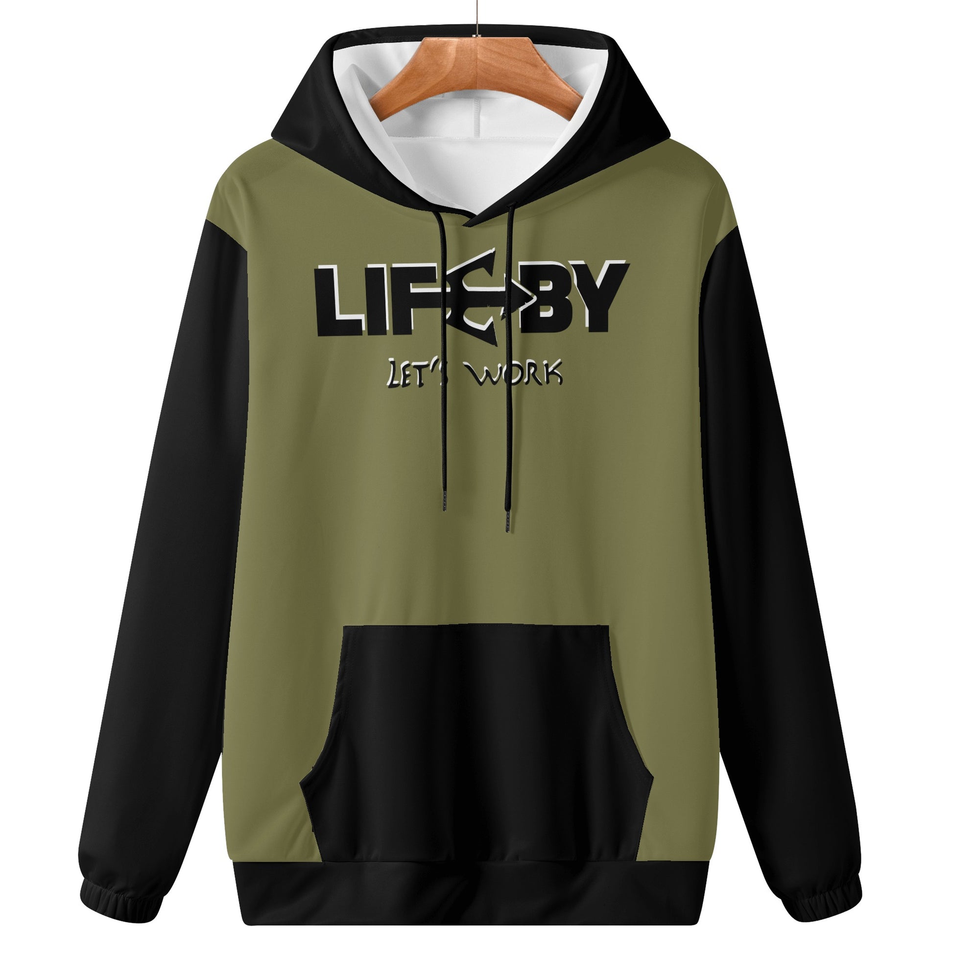 Men's Lightweight LifeBy Khaki Hoodie - LifeBy Fitness