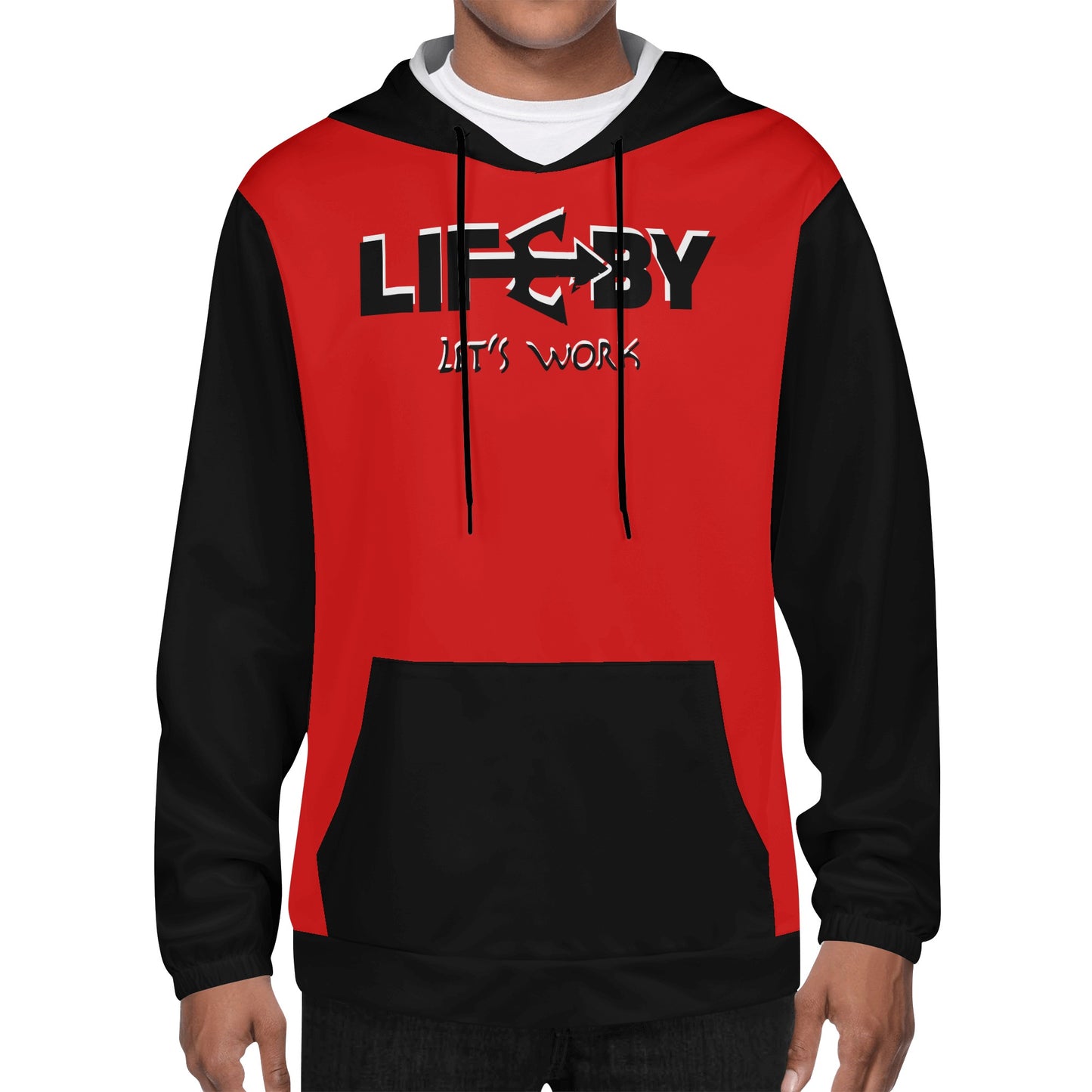 Men's Lightweight LifeBy Red Hoodie - LifeBy Fitness