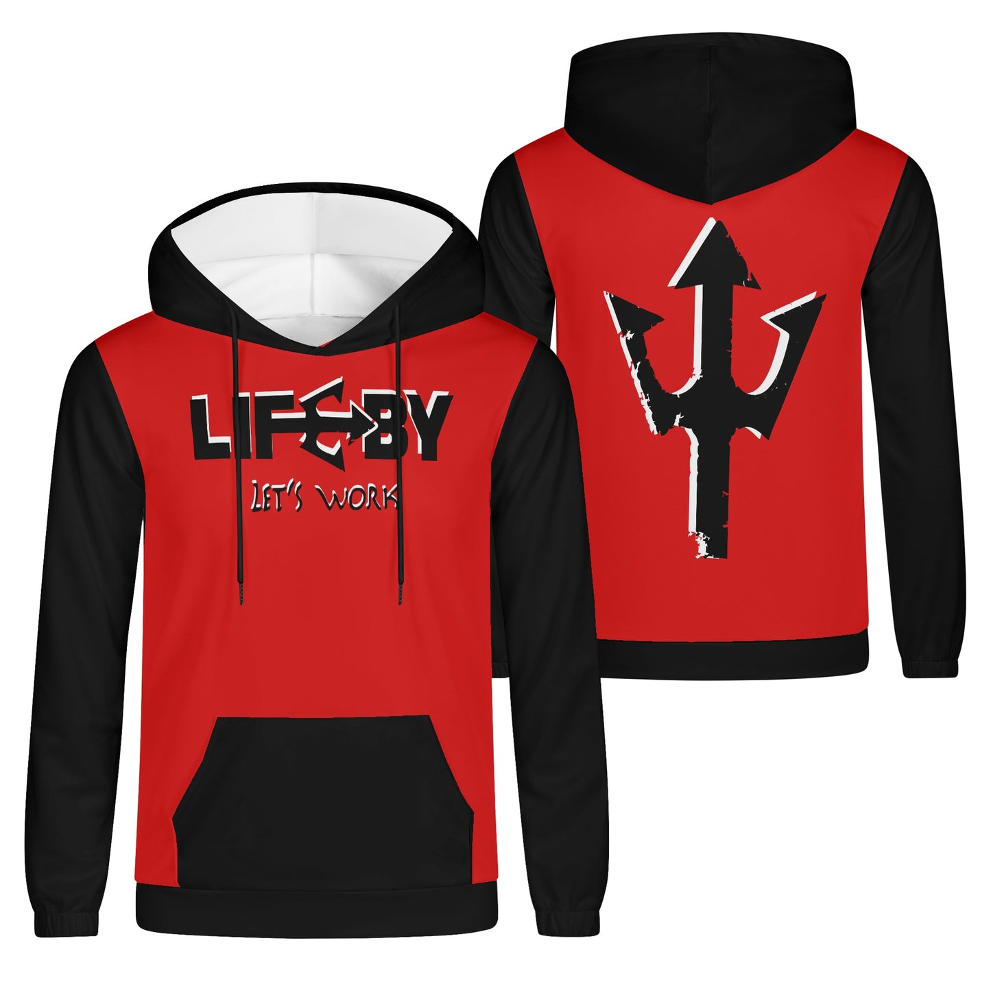 Men's Lightweight LifeBy Red Hoodie - LifeBy Fitness