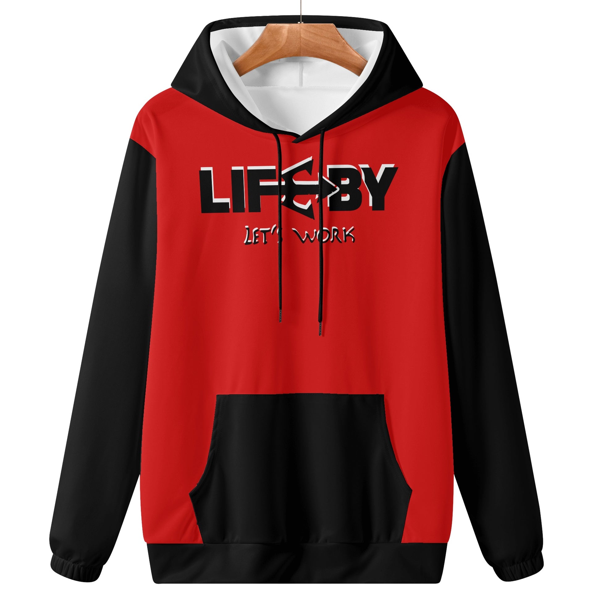 Men's Lightweight LifeBy Red Hoodie - LifeBy Fitness