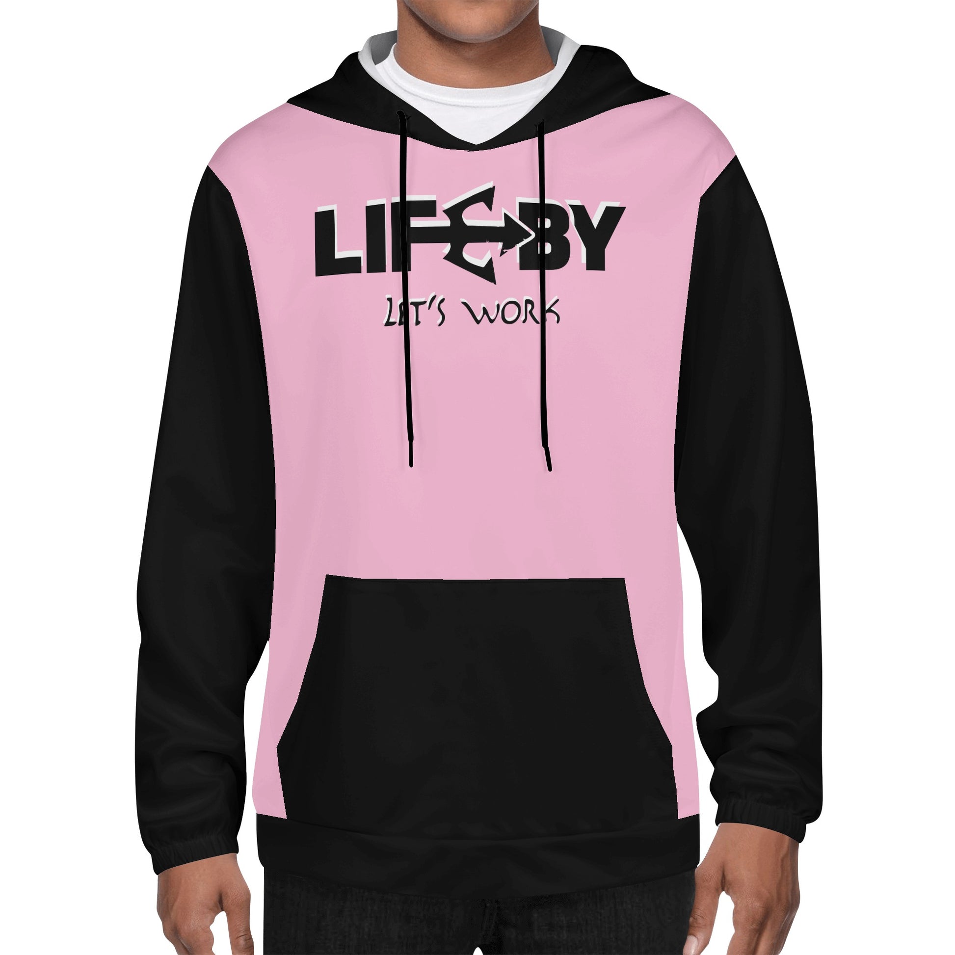 Men's Lightweight LifeBy Candy Floss Pink Hoodie - LifeBy Fitness