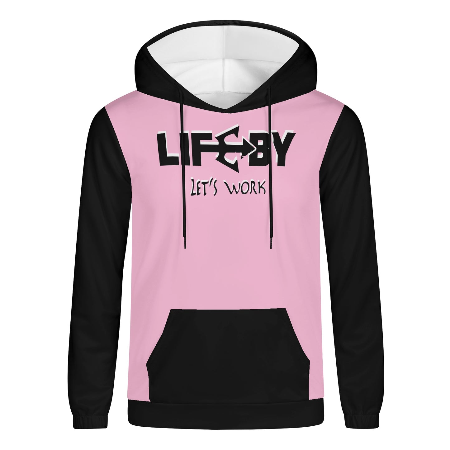 Men's Lightweight LifeBy Candy Floss Pink Hoodie - LifeBy Fitness