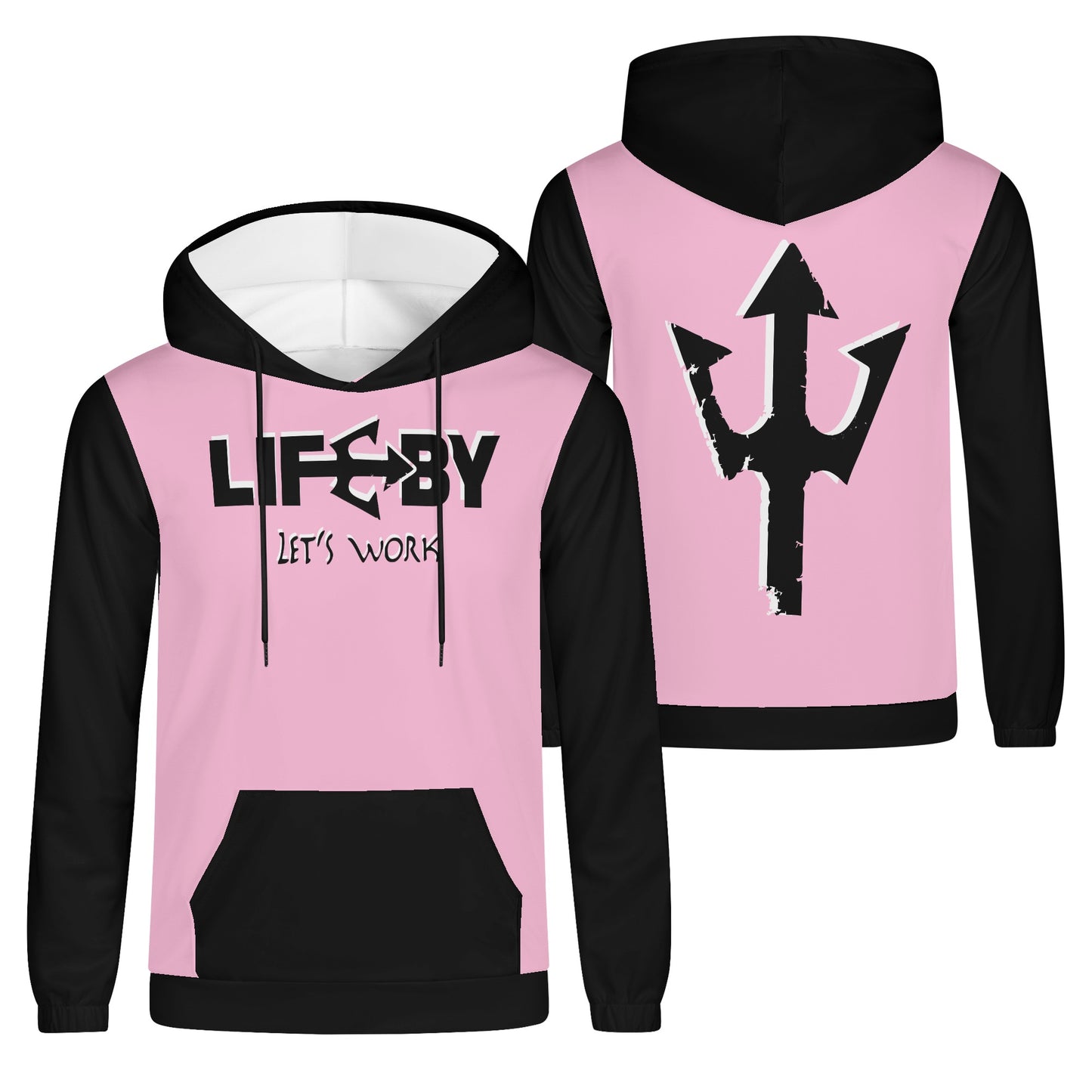 Men's Lightweight LifeBy Candy Floss Pink Hoodie - LifeBy Fitness