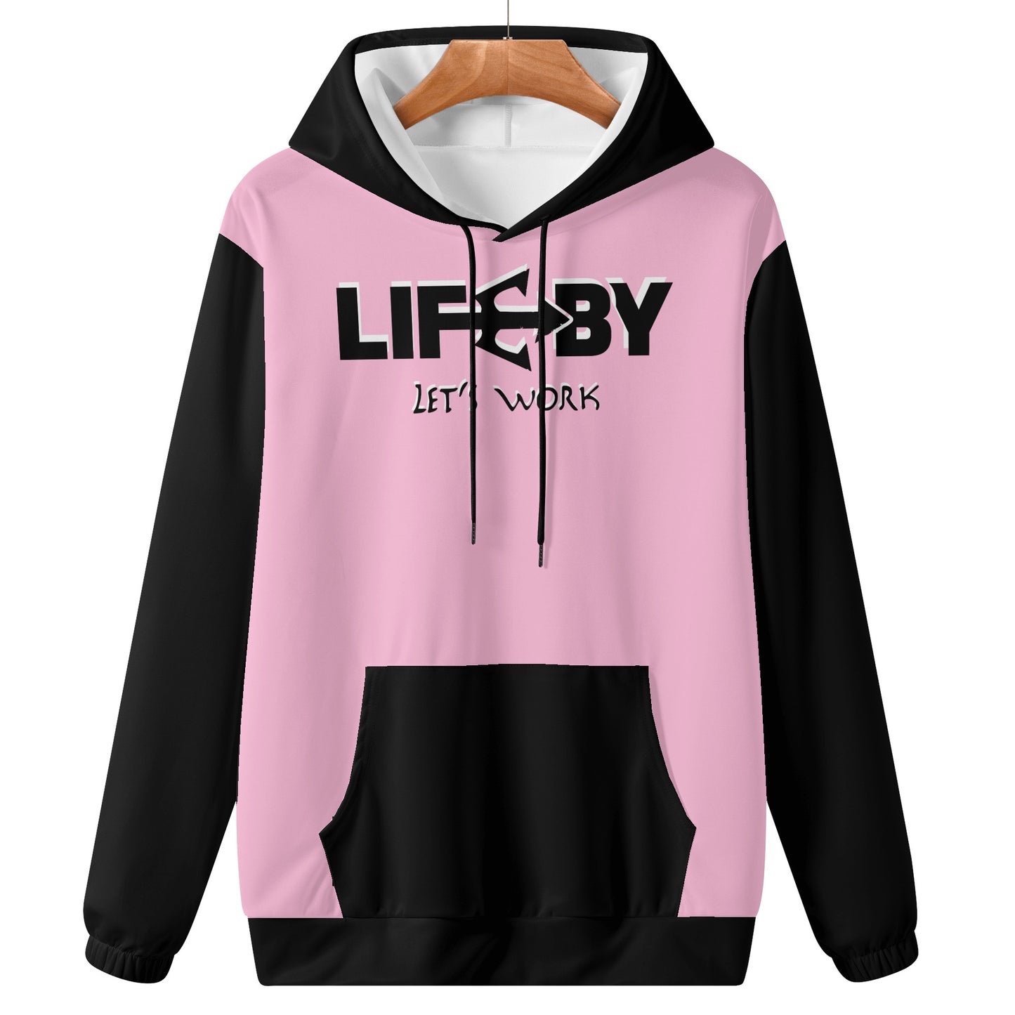 Men's Lightweight LifeBy Candy Floss Pink Hoodie - LifeBy Fitness