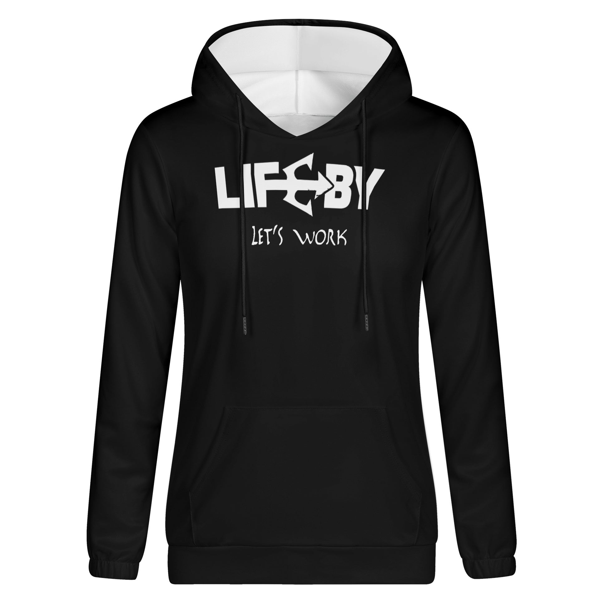 Women's Lightweight LifeBy Black Hoodie - LifeBy Fitness