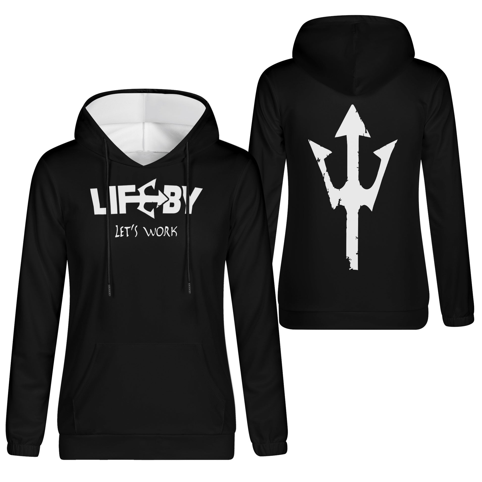 Women's Lightweight LifeBy Black Hoodie - LifeBy Fitness