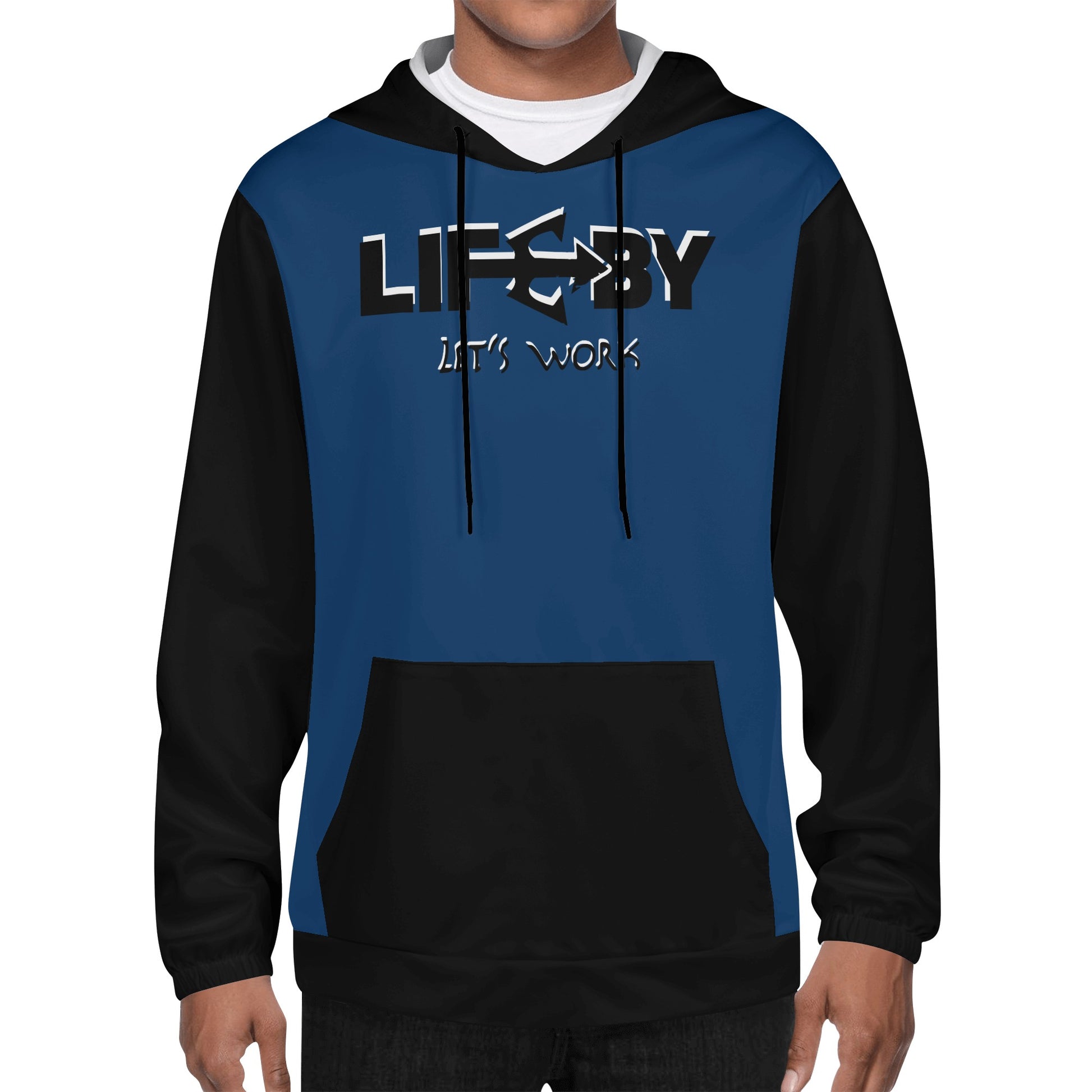 Men's Lightweight LifeBy Navy Blue Hoodie - LifeBy Fitness