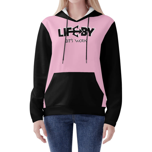 Women's Lightweight LifeBy Candy Floss Pink Hoodie - LifeBy Fitness