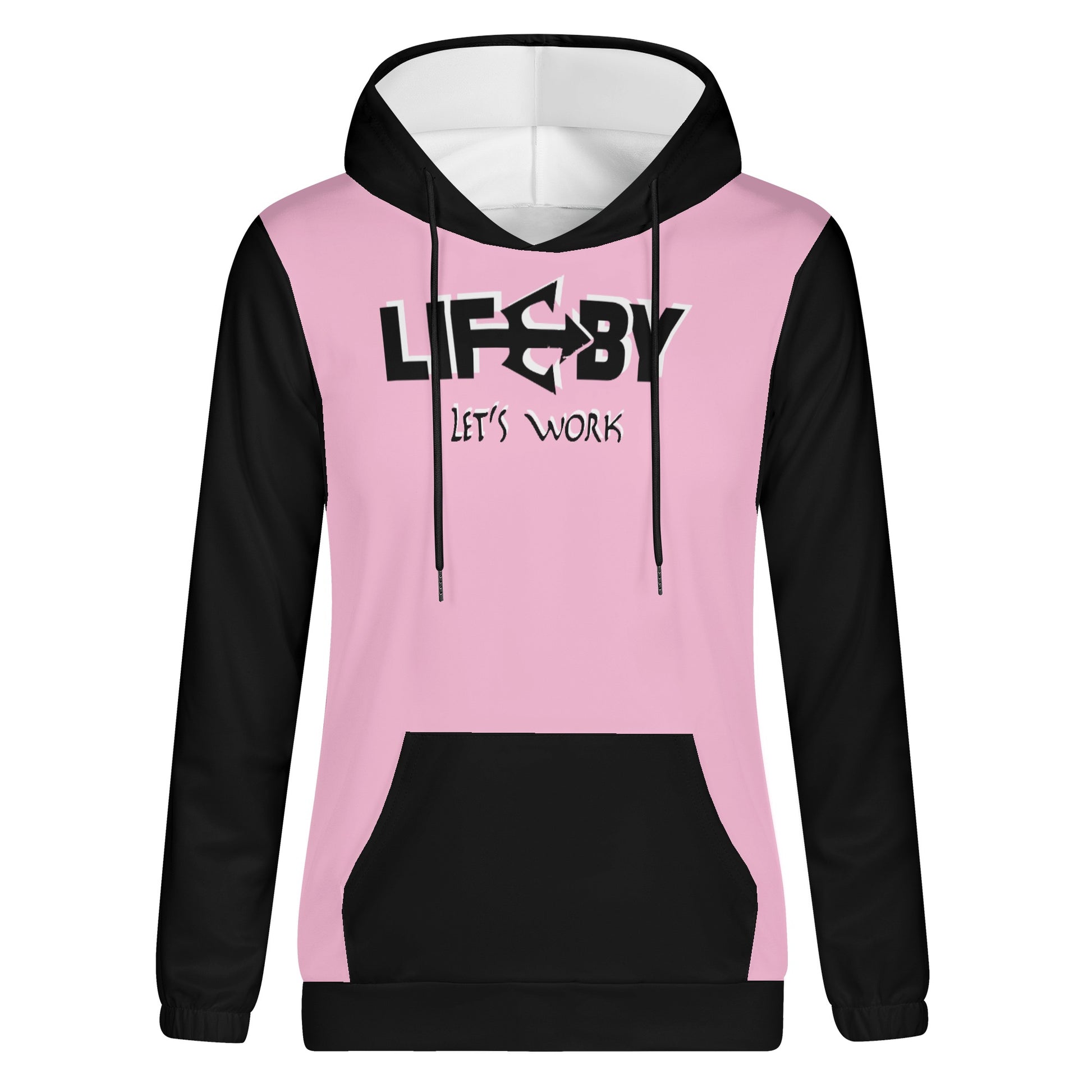 Women's Lightweight LifeBy Candy Floss Pink Hoodie - LifeBy Fitness