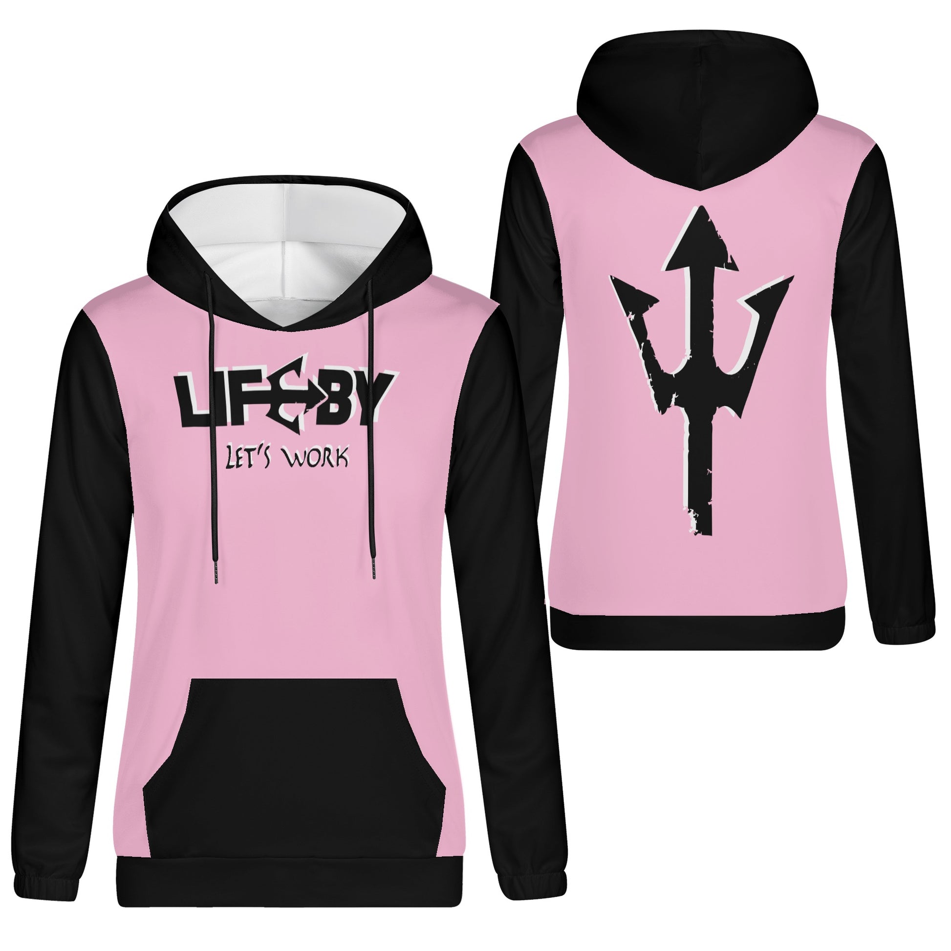 Women's Lightweight LifeBy Candy Floss Pink Hoodie - LifeBy Fitness