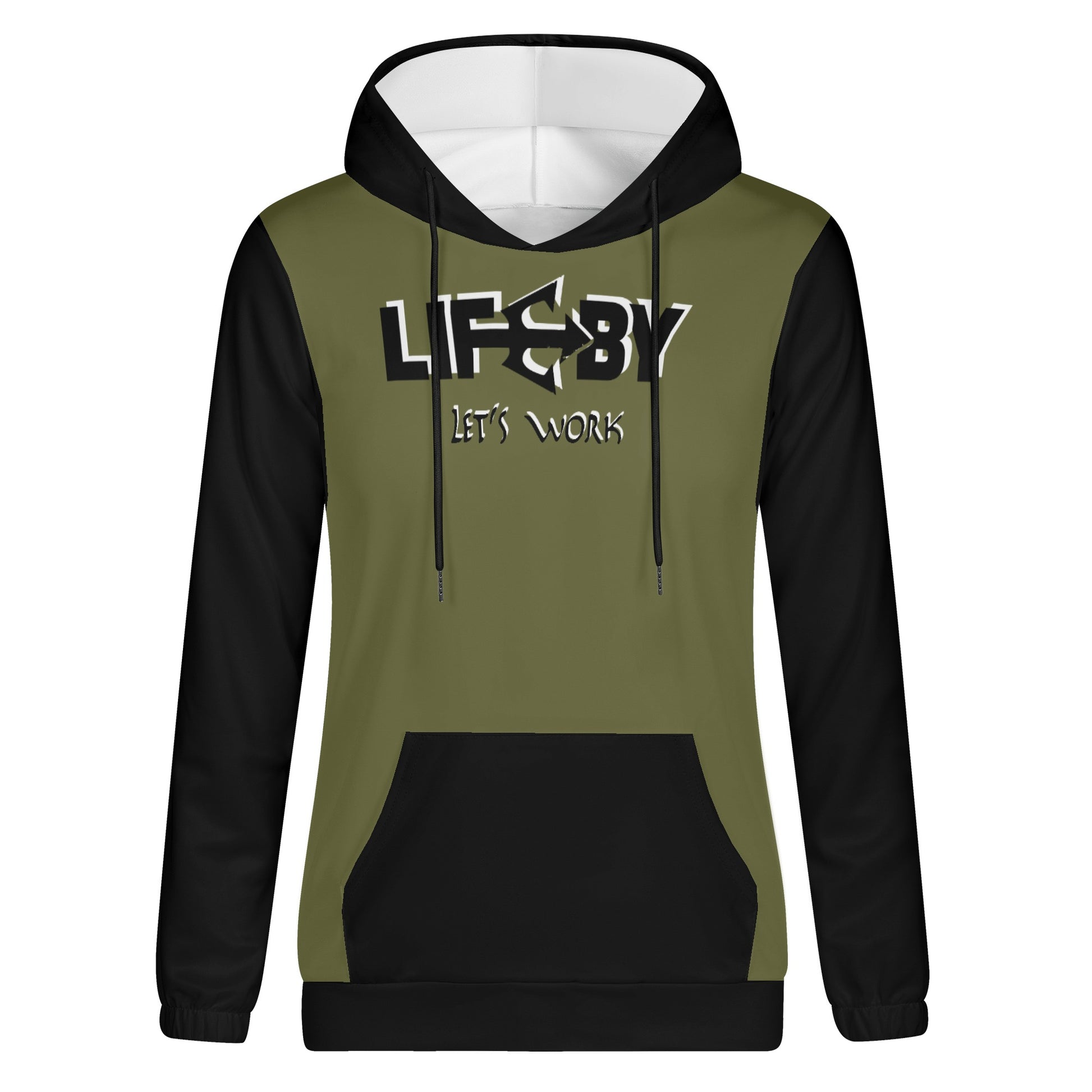 Women's Lightweight LifeBy Khaki Hoodie - LifeBy Fitness