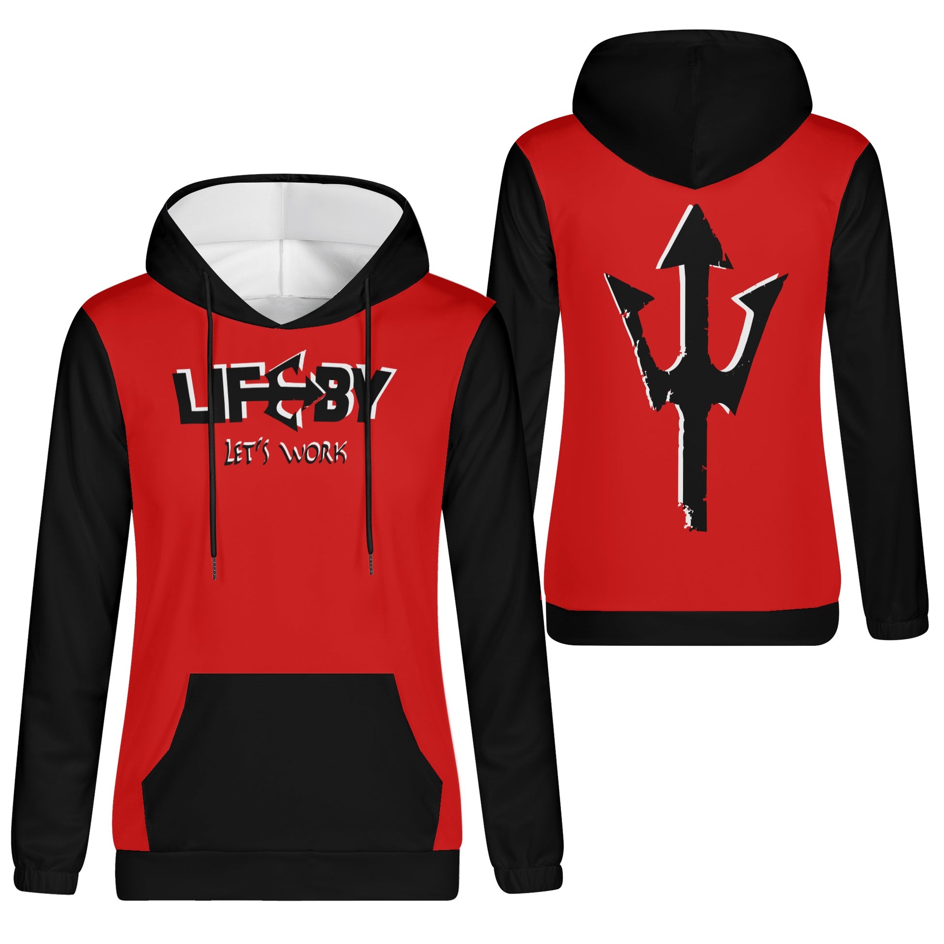 Women's Lightweight LifeBy Red Hoodie - LifeBy Fitness