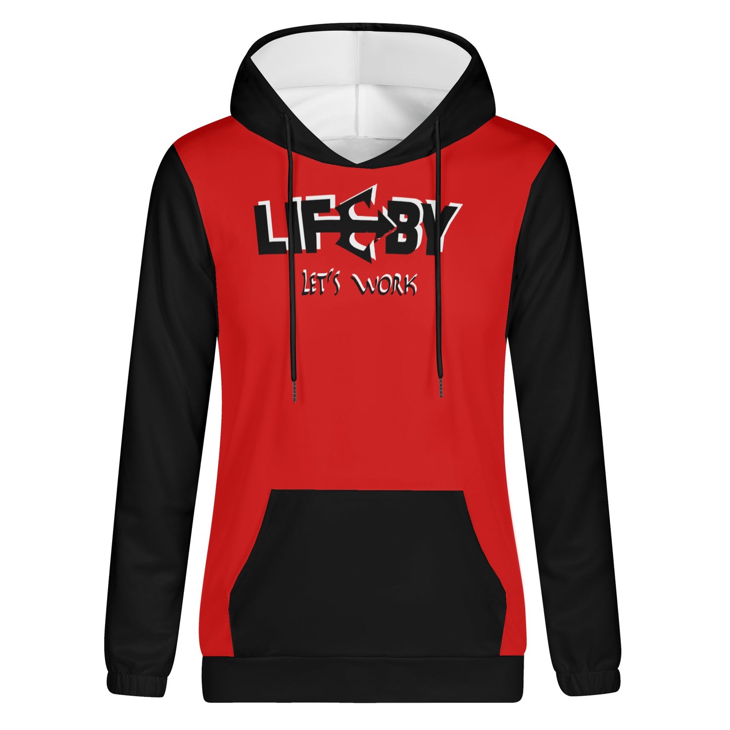 Women's Lightweight LifeBy Red Hoodie - LifeBy Fitness