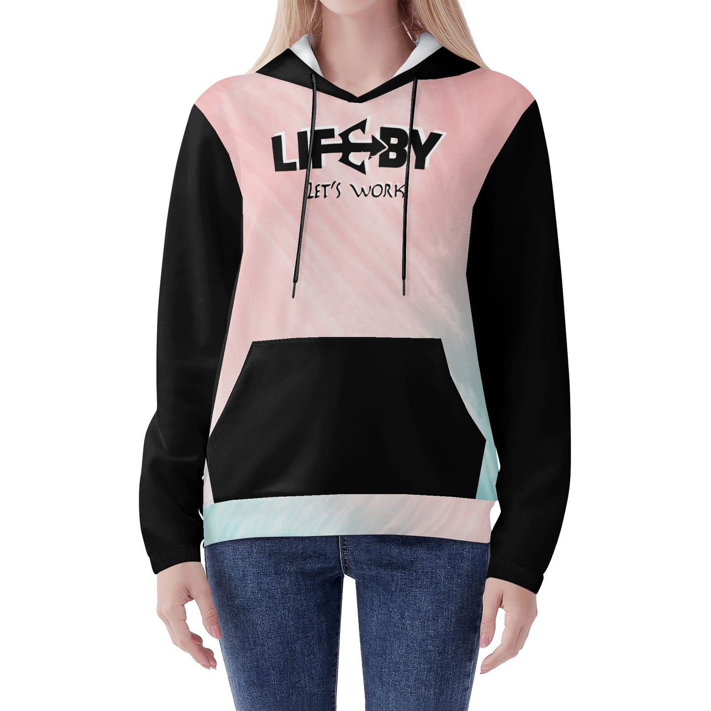 Women's Lightweight LifeBy Pink Haze Hoodie - LifeBy Fitness