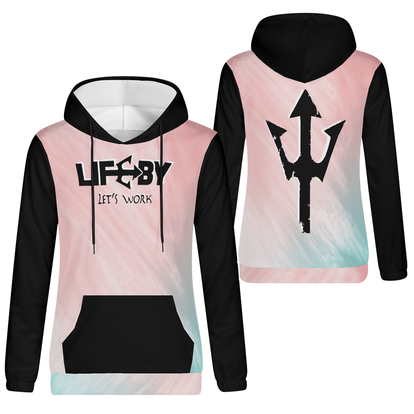 Women's Lightweight LifeBy Pink Haze Hoodie - LifeBy Fitness