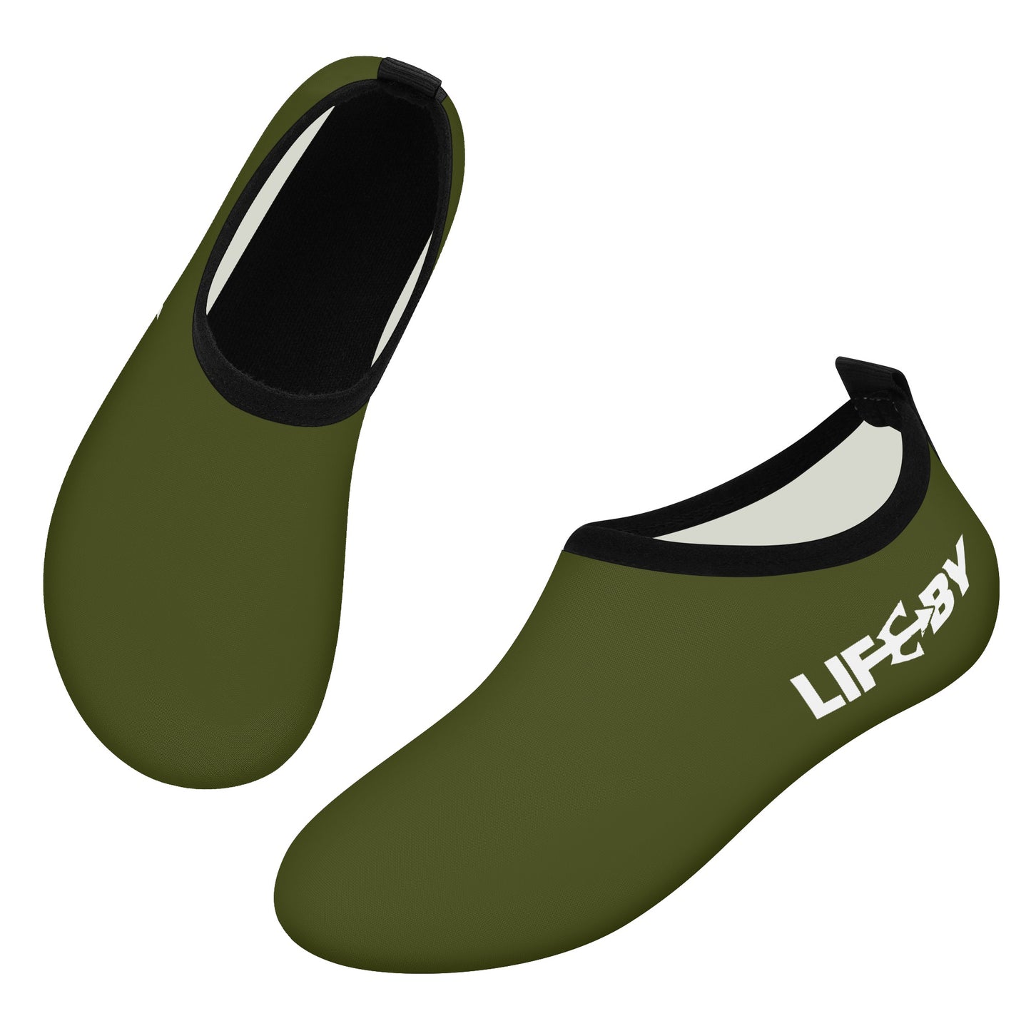 Men's LifeBy Military Green Water Sports Skin Shoes - LifeBy Fitness