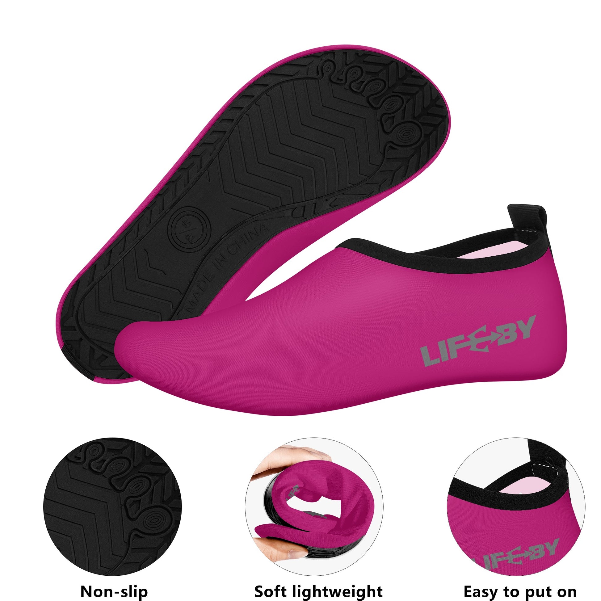 Women's LifeBy Pink Water Sports Skin Shoes - LifeBy Fitness