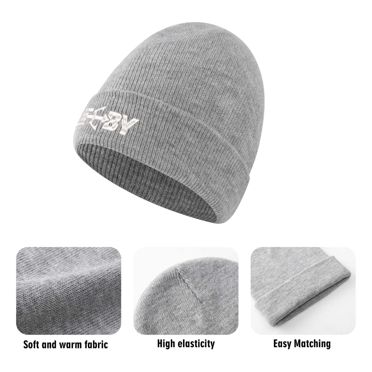 Embroidered LifeBy Knitted Hats - LifeBy Fitness