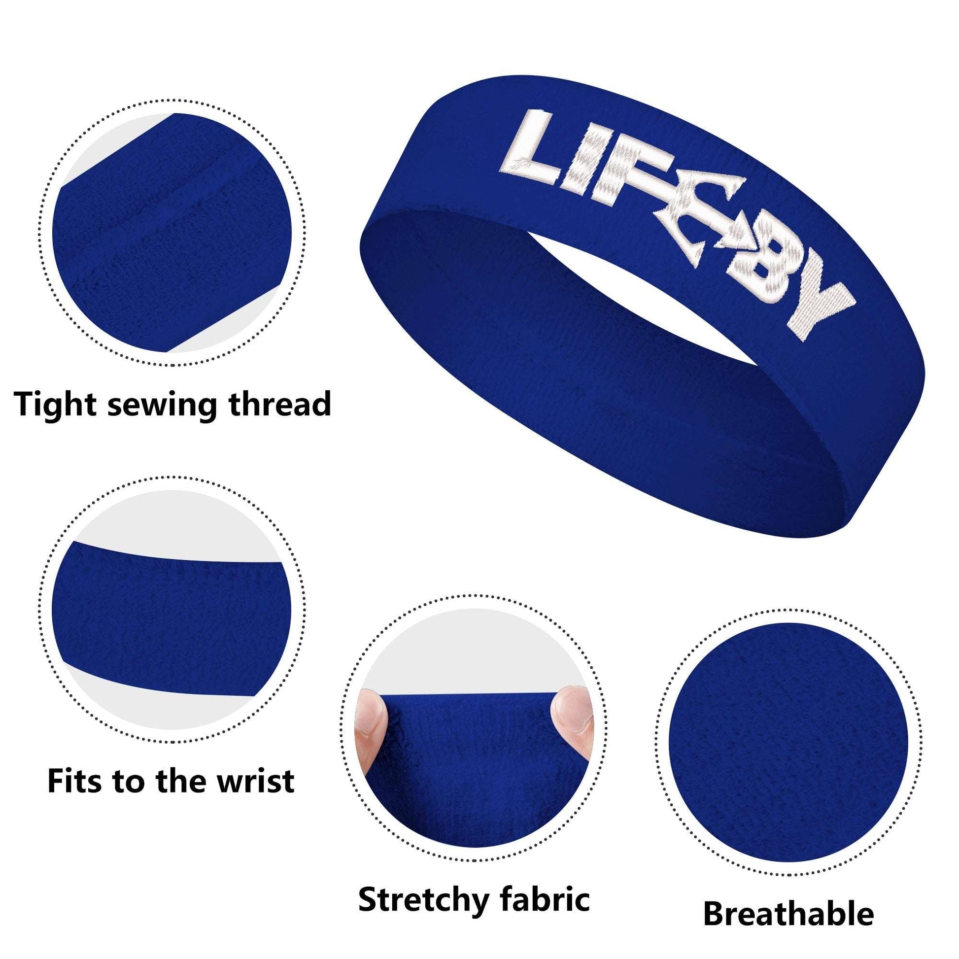 Embroidered LifeBy Sports Headband - LifeBy Fitness