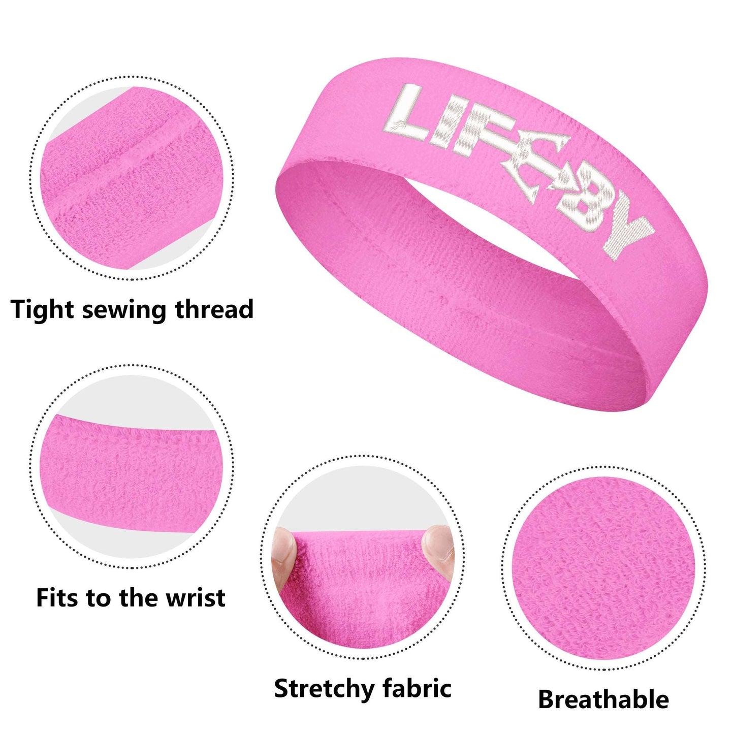 Embroidered LifeBy Sports Headband - LifeBy Fitness