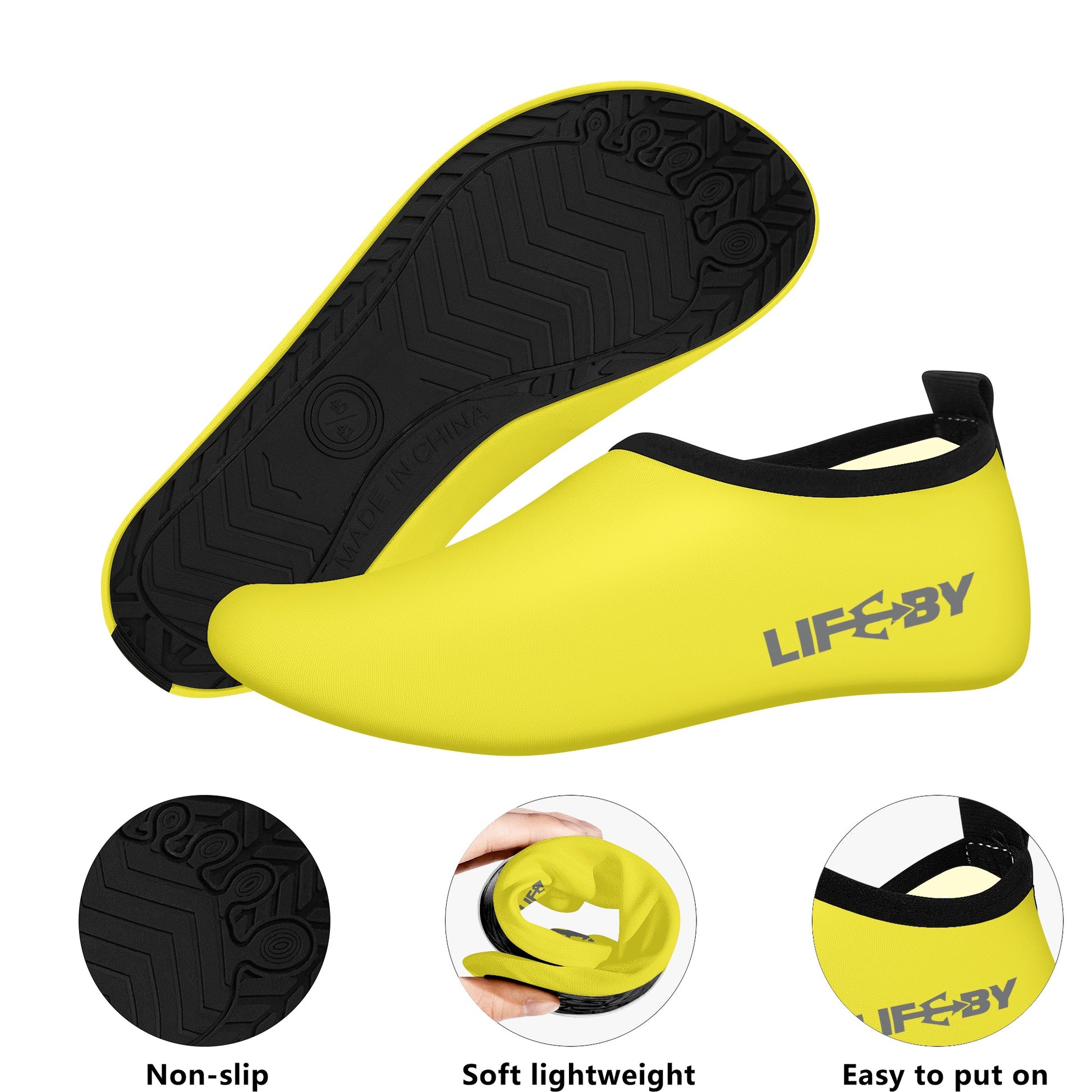 Women's LifeBy Yellow Water Sports Skin Shoes - LifeBy Fitness