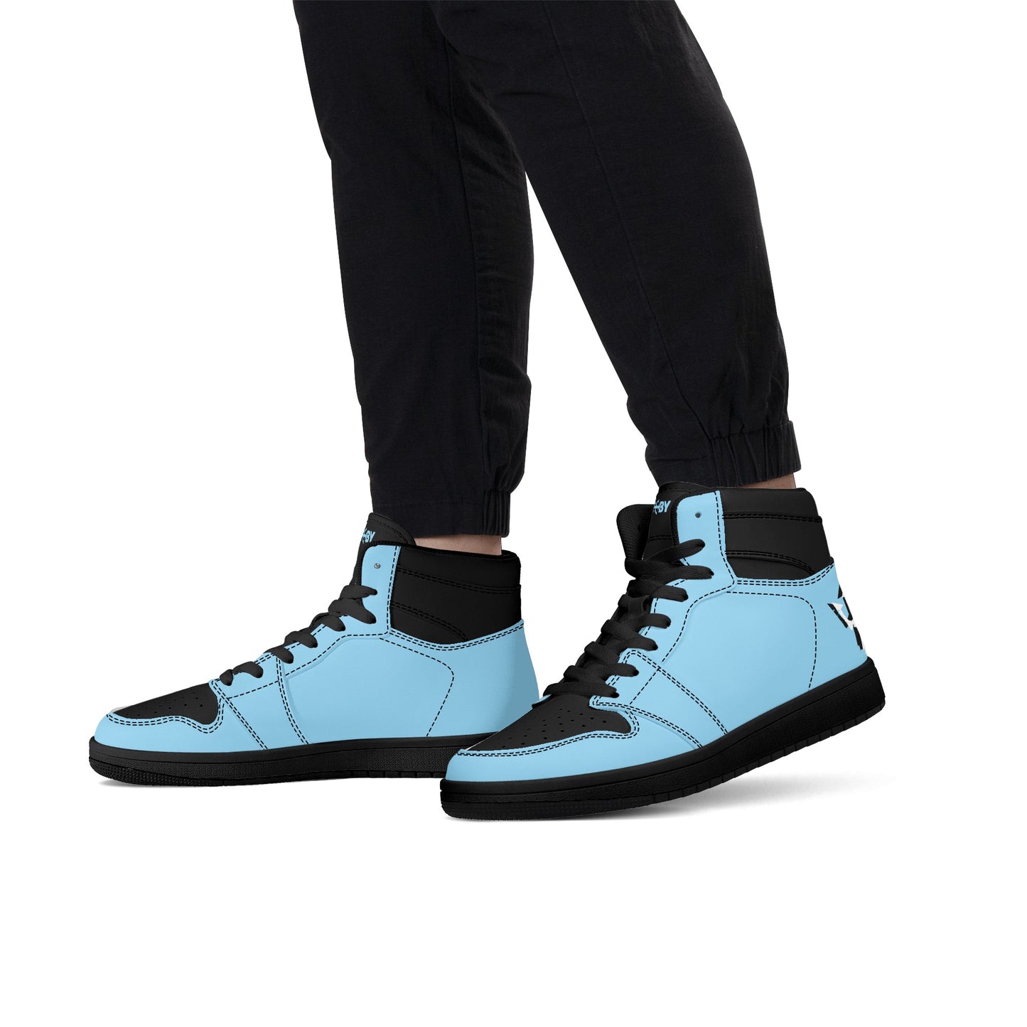 Men's LifeBy Baby Blue High Top Sneakers - LifeBy Fitness