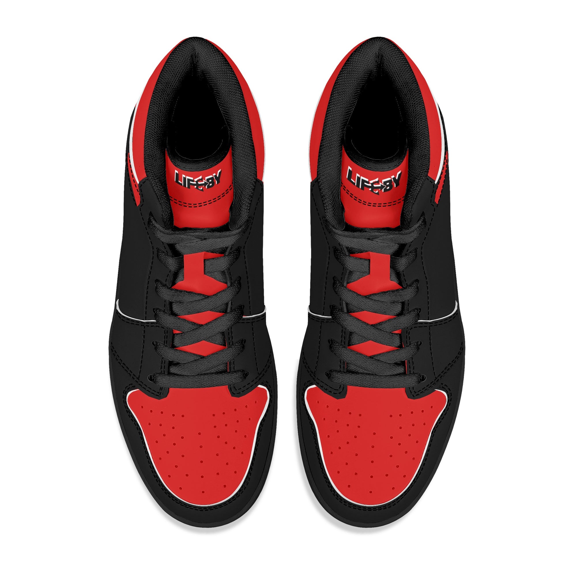 Men's LifeBy Black & Red '23' High Top Sneakers - LifeBy Fitness