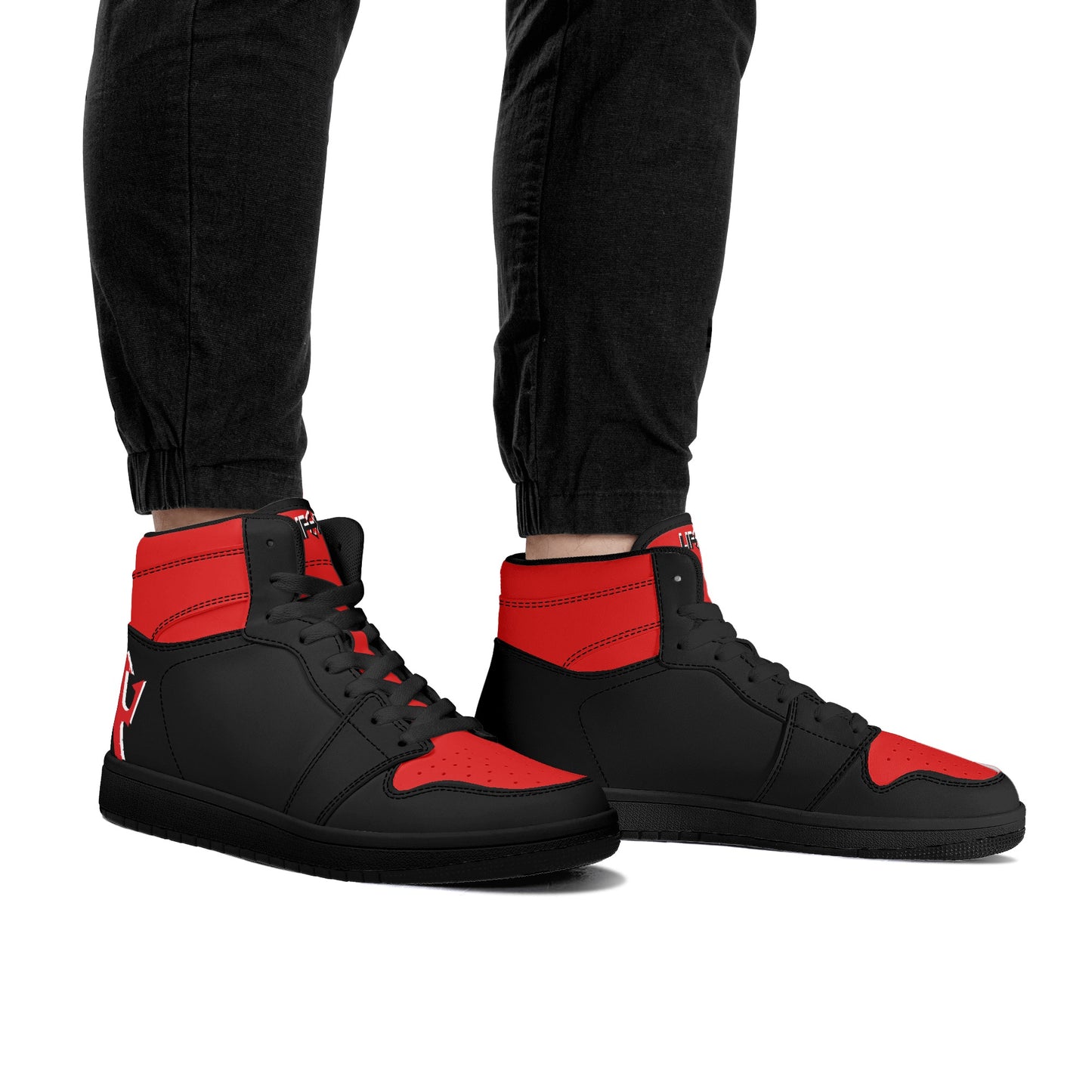 Men's LifeBy Black & Red '23' High Top Sneakers - LifeBy Fitness