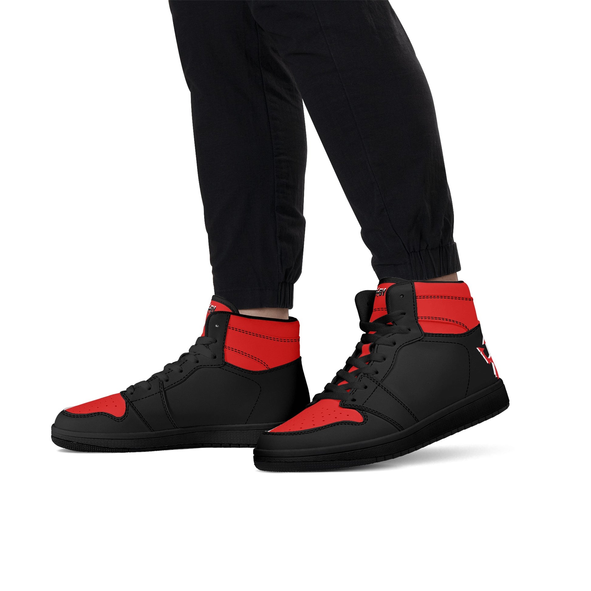 Men's LifeBy Black & Red '23' High Top Sneakers - LifeBy Fitness