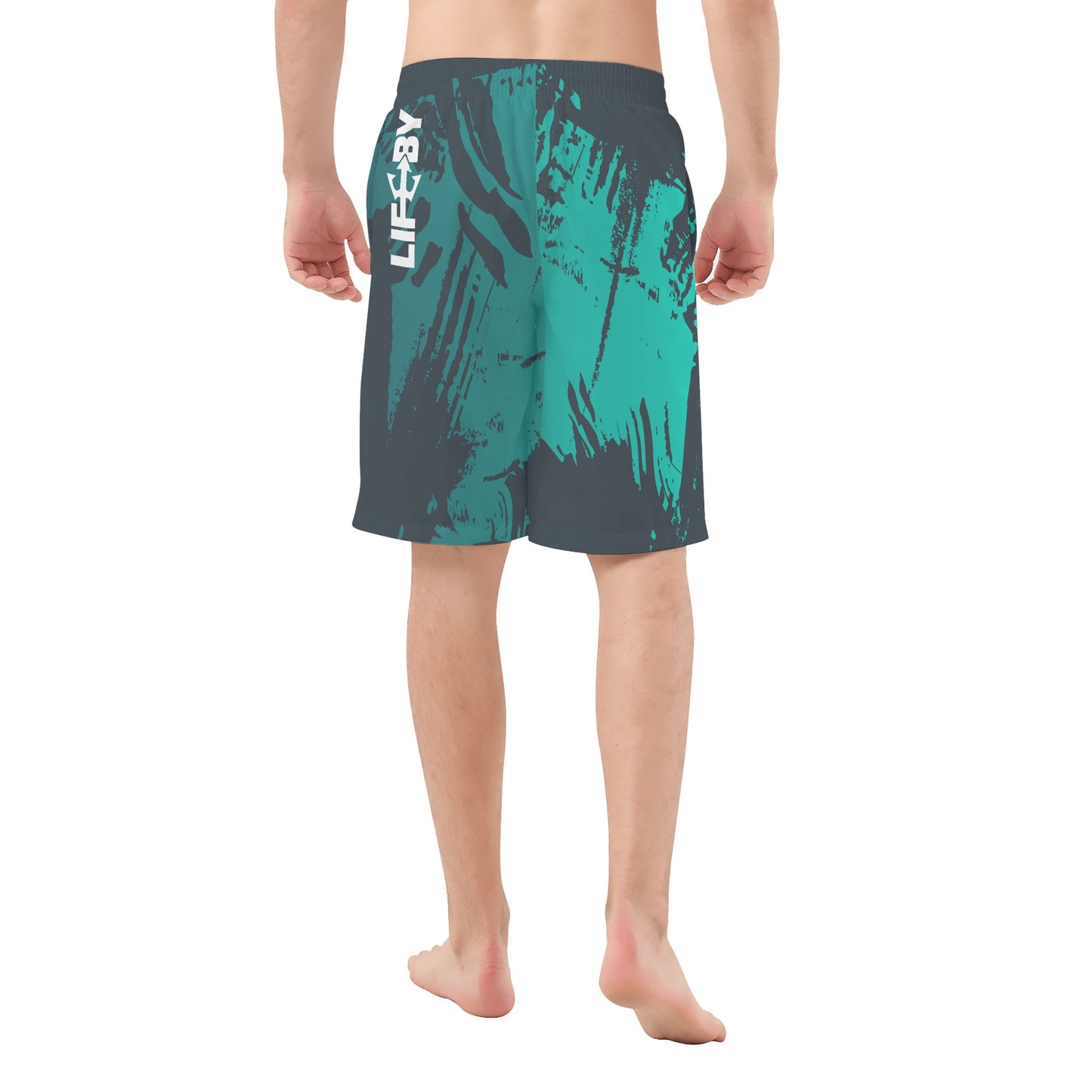 Men's LifeBy Blue Splash Board Shorts - LifeBy Fitness