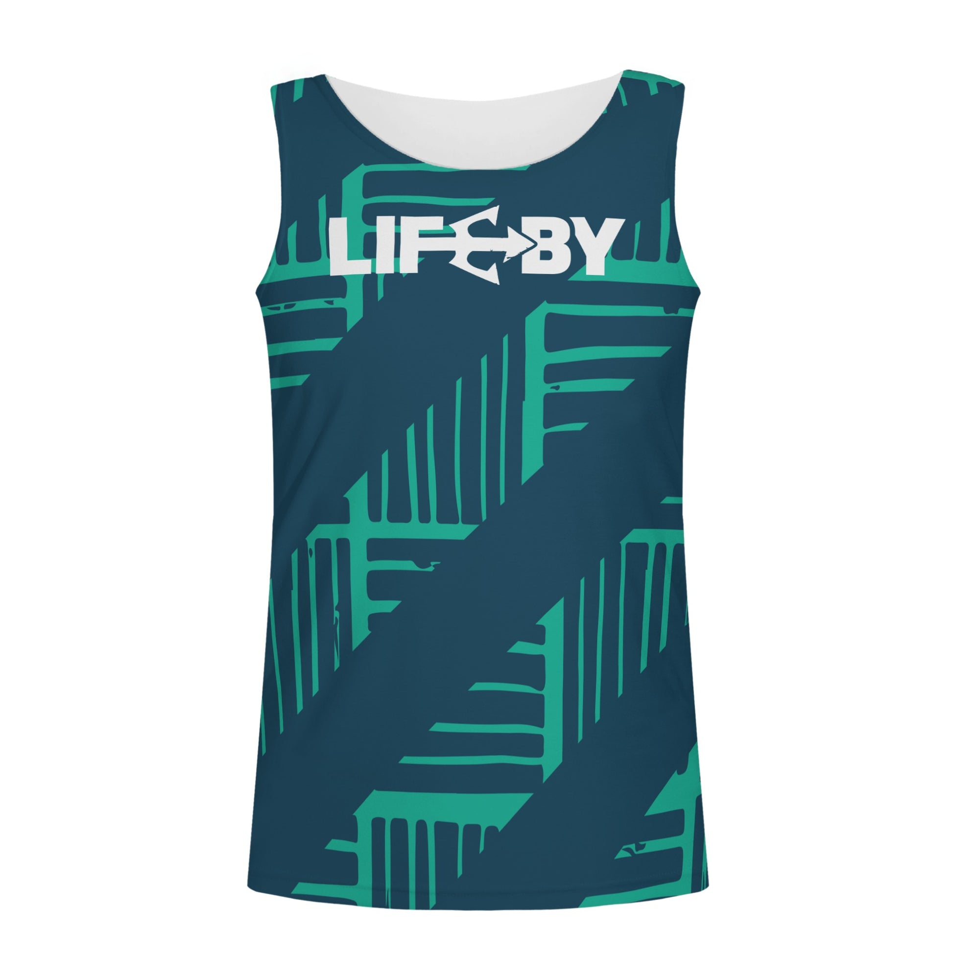 Men's LifeBy Green Pattern Tank Top - LifeBy Fitness