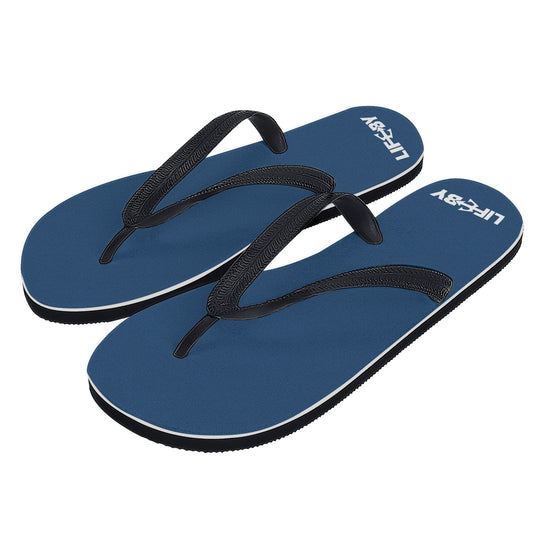 Women's LifeBy Navy Blue Flip Flops