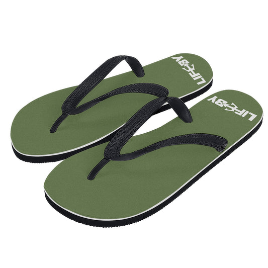 Men's LifeBy Military Green Flip Flops