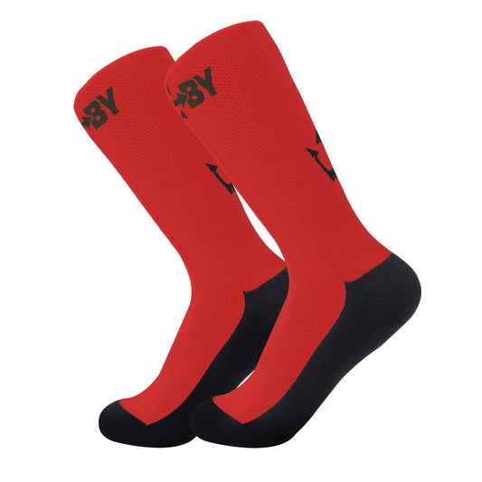 LifeBy Red Crew Socks