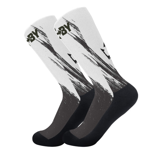 LifeBy White Faded Crew Socks