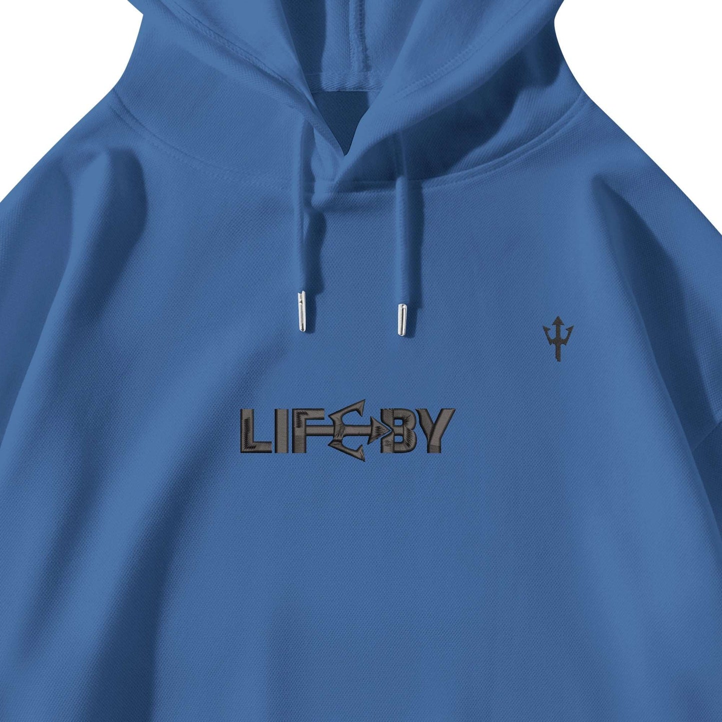 LifeBy Black Embroidered Pullover Hoodie