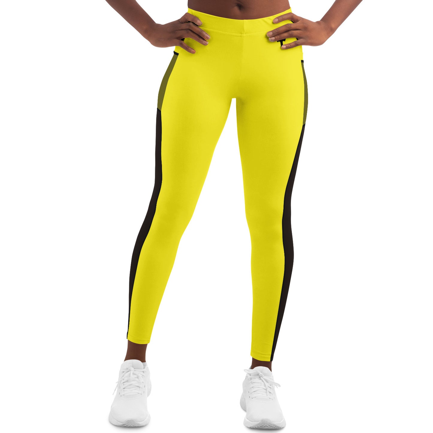 Women's LifeBy Yellow Mesh Pocket Legging