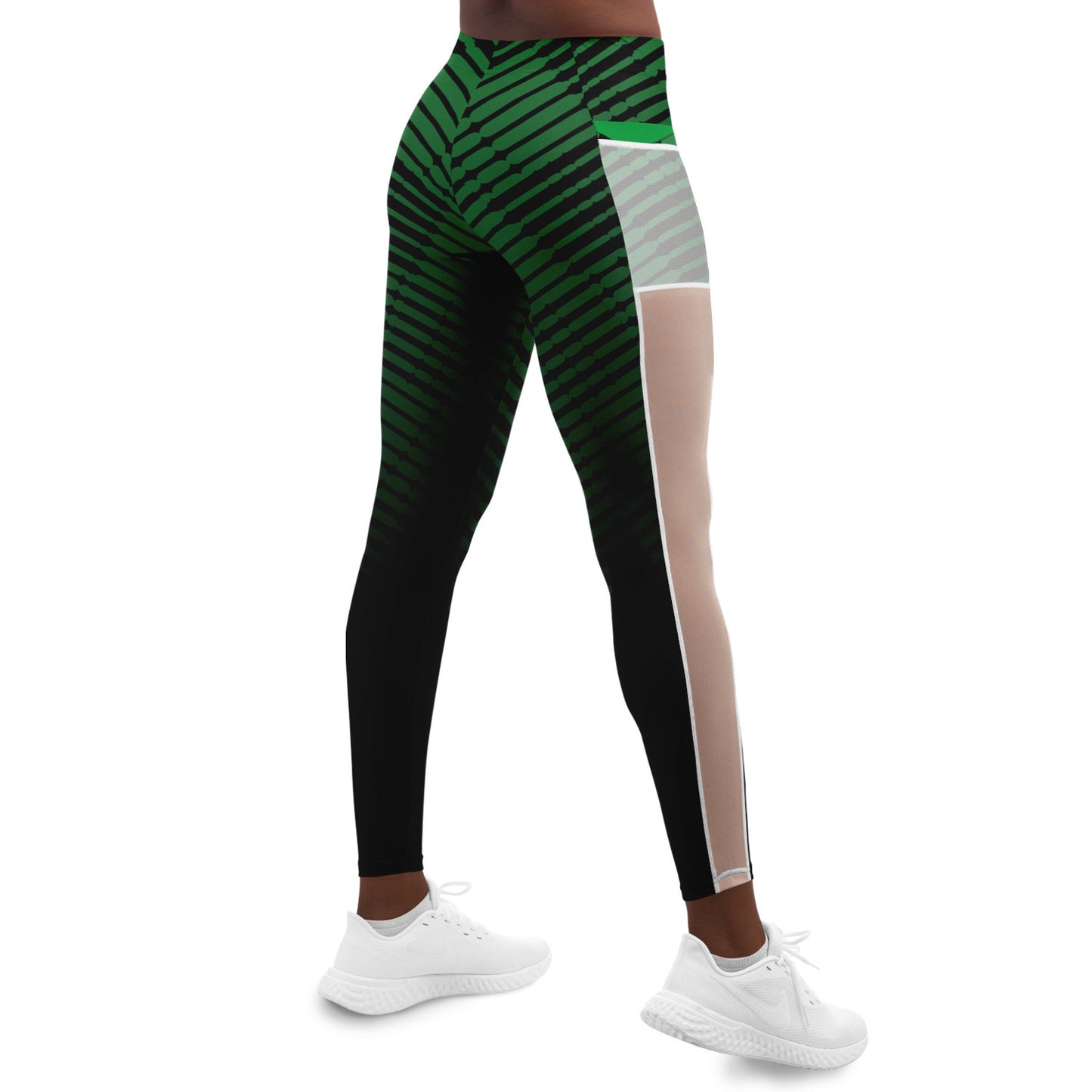 Women's LifeBy Faded Green Mesh Pocket Legging