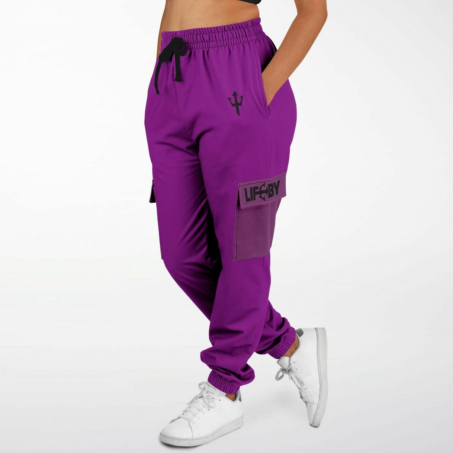 LifeBy Purple Athletic Cargo Joggers - LifeBy Fitness