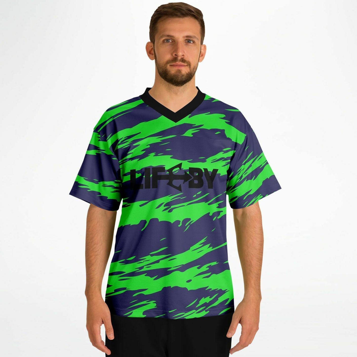 LifeBy Green-Blue Sports Jersey - LifeBy Fitness