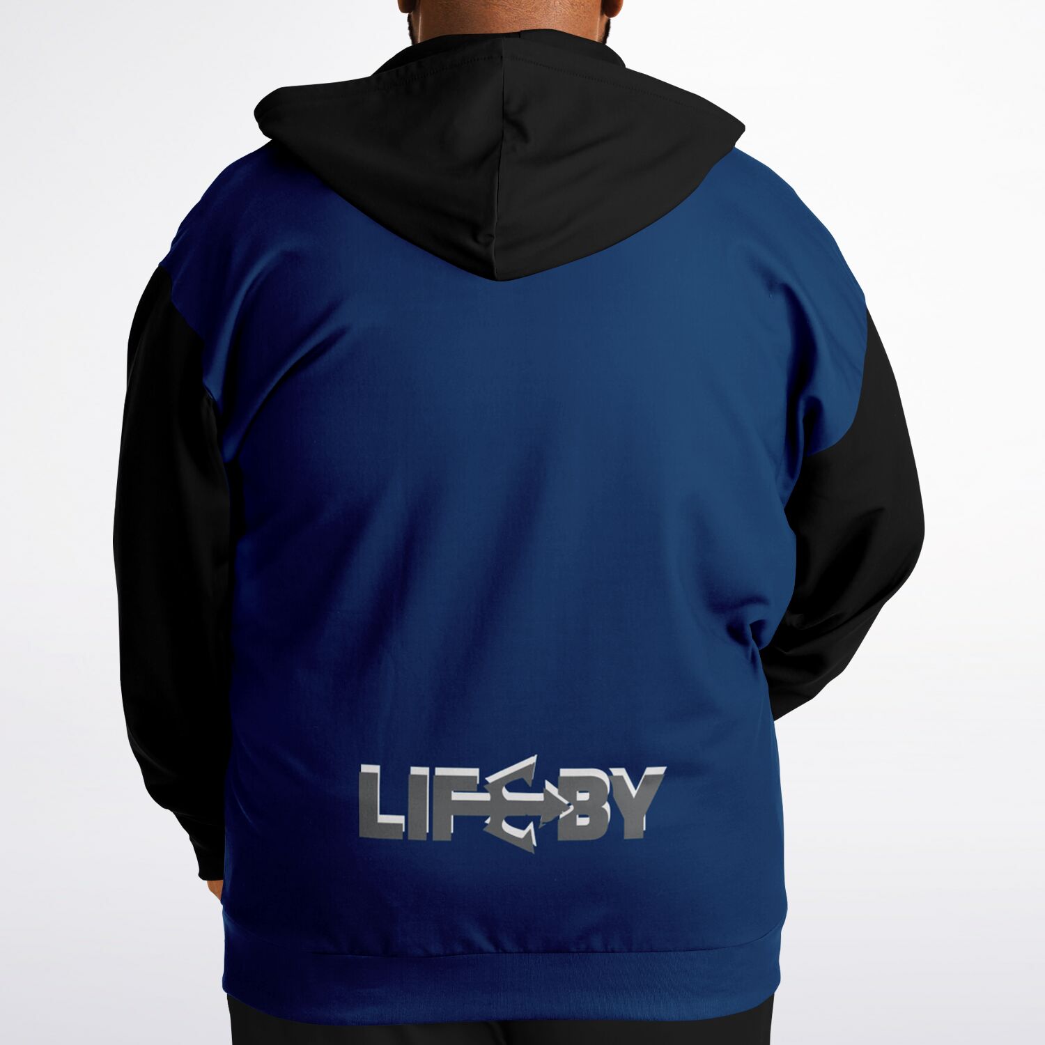 LifeBy Navy Blue Athletic Plus-size Ziphoodie - LifeBy Fitness