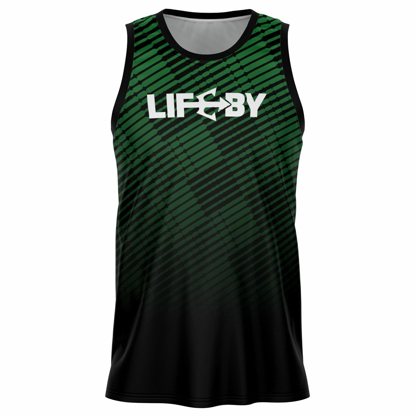 LifeBy Green Faded Basketball Jersey - LifeBy Fitness