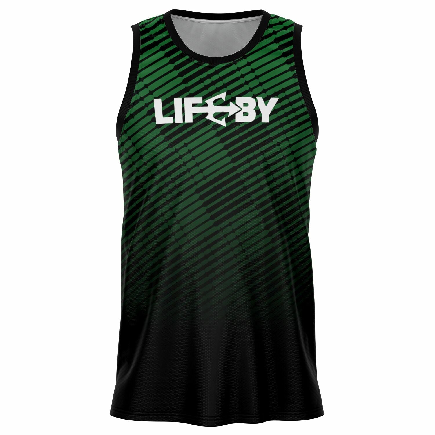 LifeBy Green Faded Basketball Jersey - LifeBy Fitness