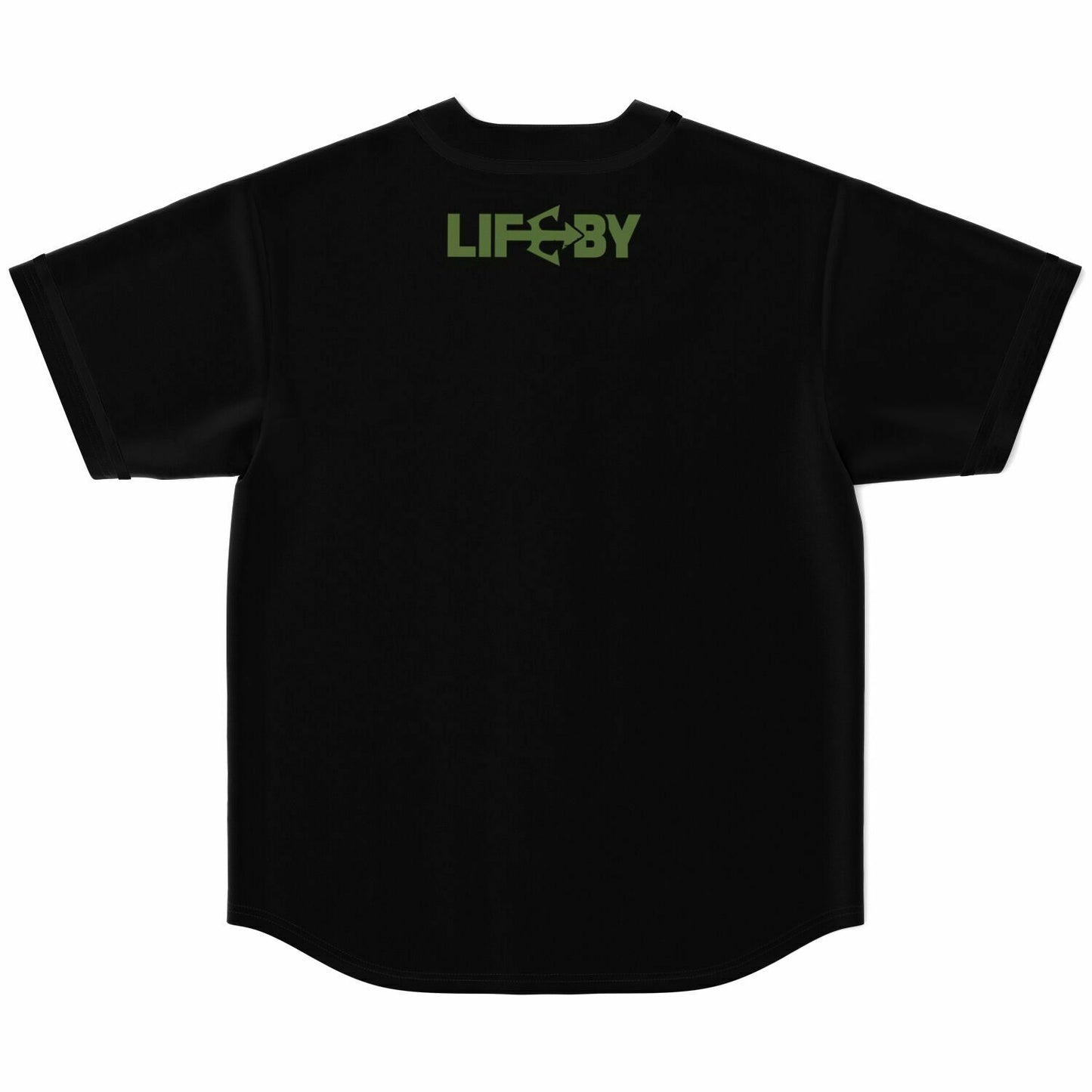 LifeBy Green On Black Baseball Jersey