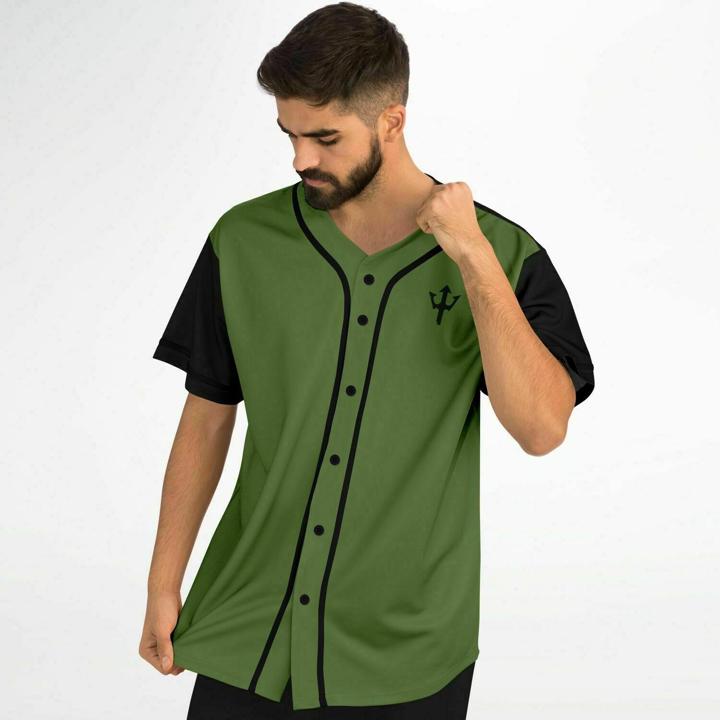 LifeBy Green On Black Baseball Jersey