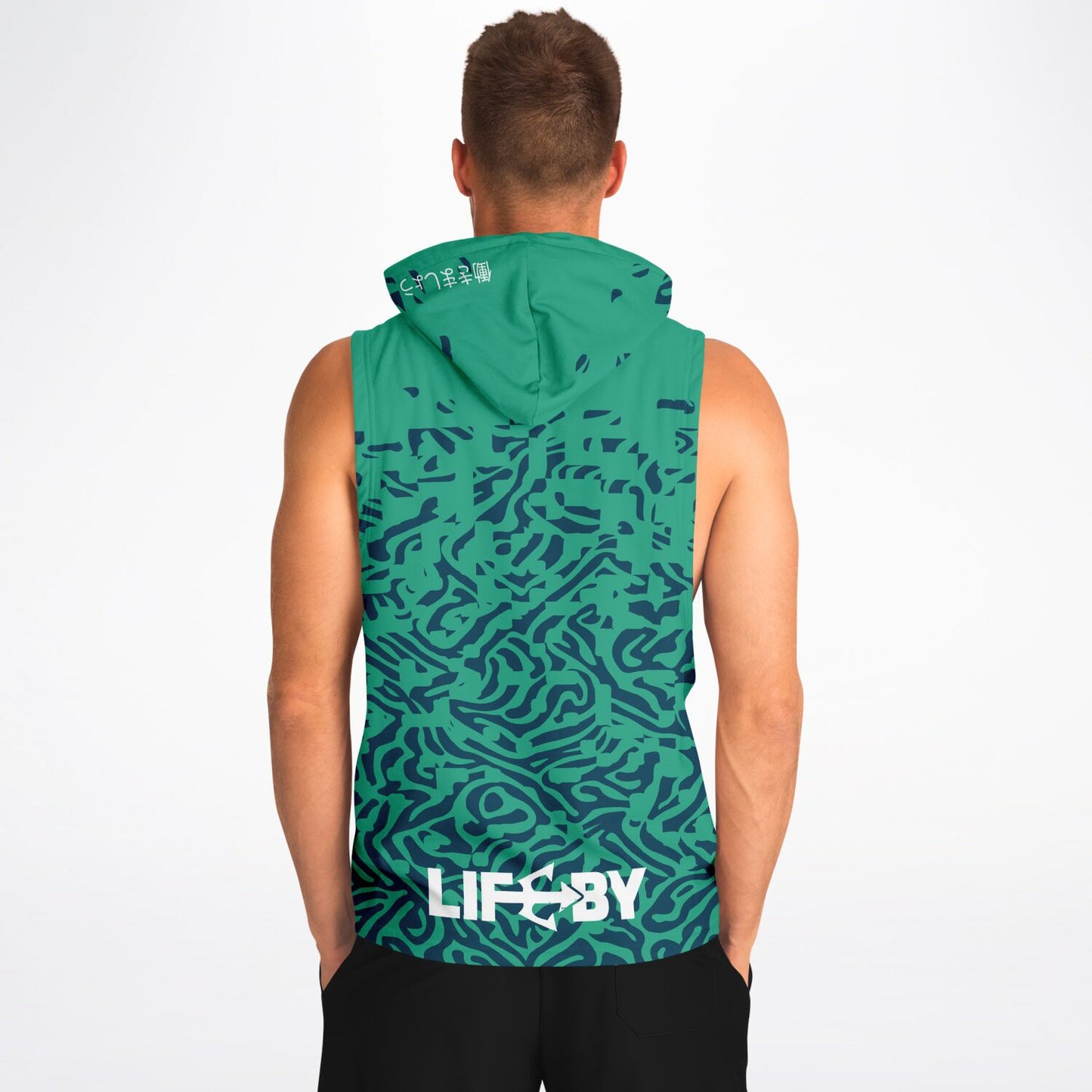 Aqua Sleeveless Hoodie