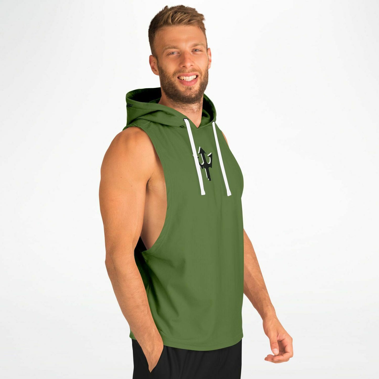 Green Sleeveless Hoodie