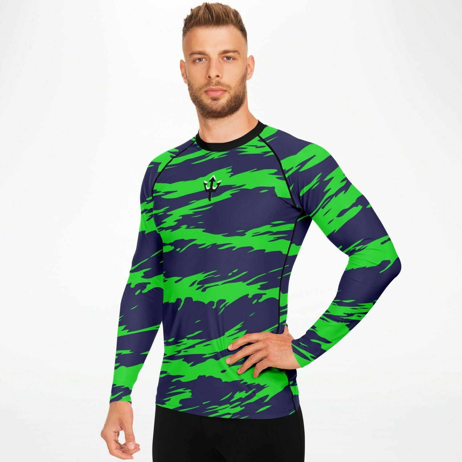 Men's LifeBy Blue-Green Rashguard - LifeBy Fitness