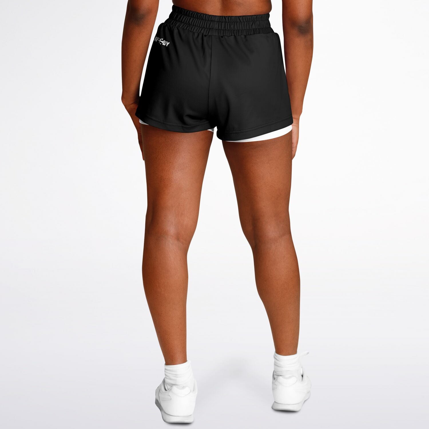 Women's LifeBy Black 2-in-1  Sports Shorts - LifeBy Fitness